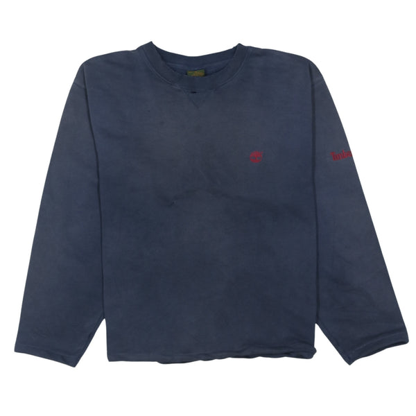 Timberland 90's Lightweight Crew Neck Sweatshirt Medium Navy Blue