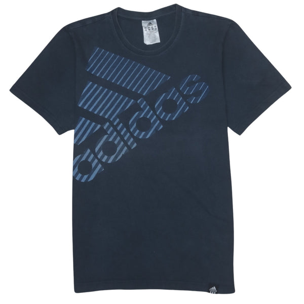 Adidas 90's Spellout Vintage Men's Blue T-Shirt Medium