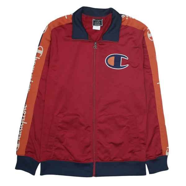 Champion 90's Lightweight Full Zip Up Sweatshirt XLarge Red