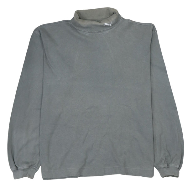 Puma 90's Lightweight Turtle Neck Jumper / Sweater Medium Grey
