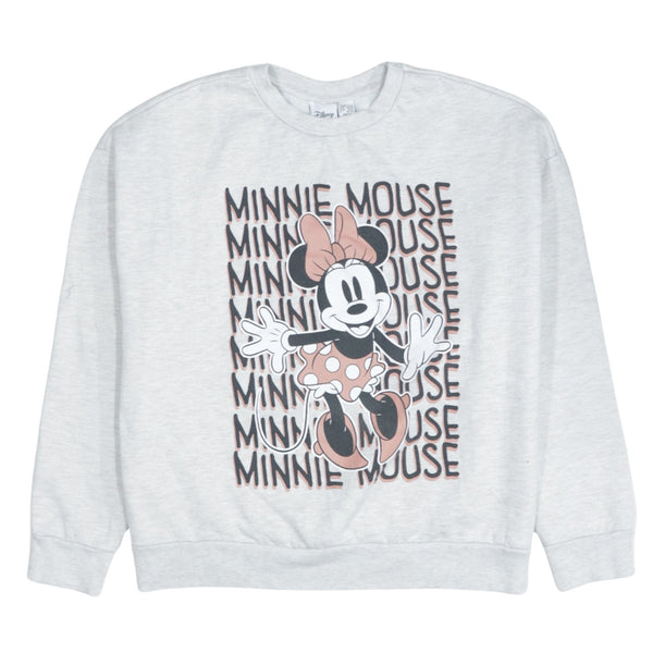 Vintage Disney 90's Minnie Mouse Crew Neck Sweatshirt Large Grey