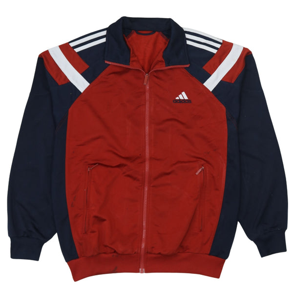 Adidas Vintage 90's Red Lightweight Full Zip Sweatshirt Medium