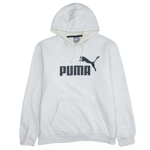 Puma 90's Spellout Pullover Hoodie Large White