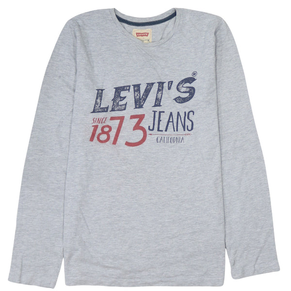 Levi's 90's Grey Spellout Crew Neck Sweatshirt XSmall