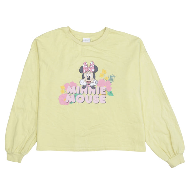 Disney 90's Minnie Mouse Crew Neck Sweatshirt XLarge  Yellow