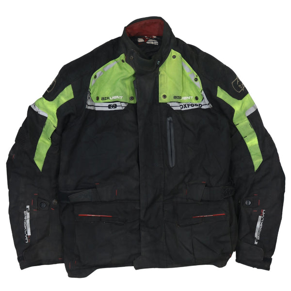 90's Vintage Black Heavyweight Full Zip Windbreaker Jacket Medium