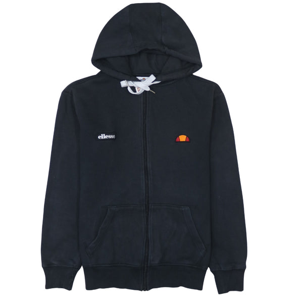 Ellesse 90's Lightweight Full Zip Up Hoodie XSmall Black