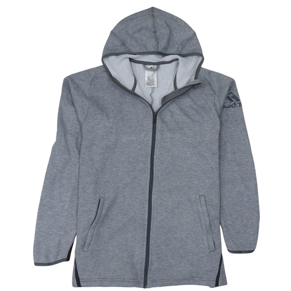 Adidas 90's Lightweight Full Zip Up Hoodie Large Grey