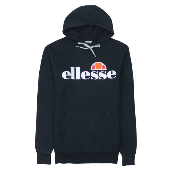 Ellesse 90's Spellout Pullover Hoodie Small  Black