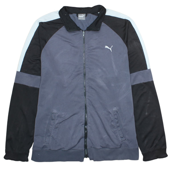 Puma 90's Grey Lightweight Full Zip Sweatshirt 2XL XXLarge Cotton