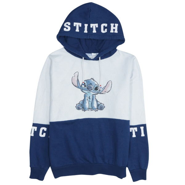 Disney 90s Stitch Pullover Hoodie Women’s Medium Navy Blue Cotton