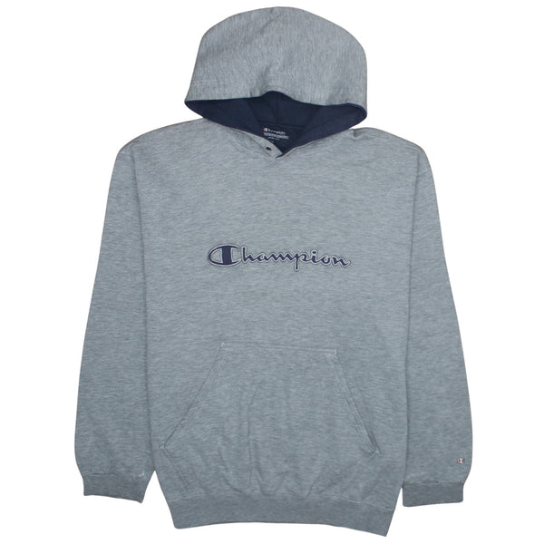 Champion 90's Spellout Pullover Hoodie XXLarge (2XL) Grey