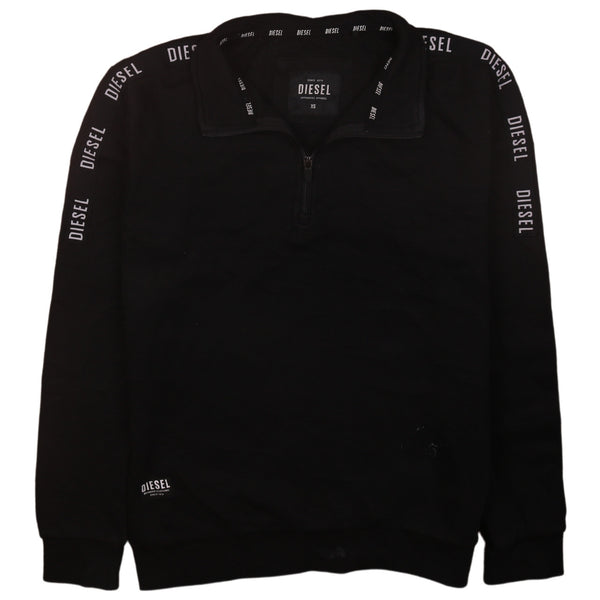 Diesel 90's Black XSmall Men's Heavyweight Quarter Zip Sweatshirt