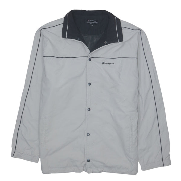 Vintage Champion 90's Beige Cream Lightweight Button Up Windbreaker 2XL