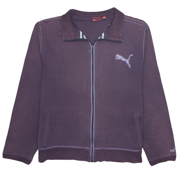 Puma 90's Lightweight Full Zip Up Sweatshirt XLarge Purple