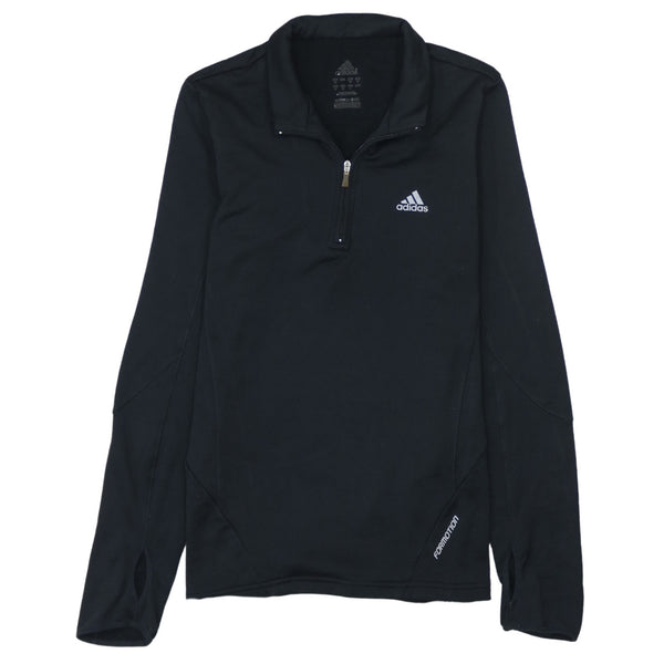 Adidas Vintage 90's Lightweight Quarter Zip Sweatshirt XSmall Black