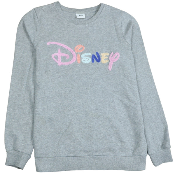Vintage Disney 90's Grey Spellout Crew Neck Sweatshirt Men's Large