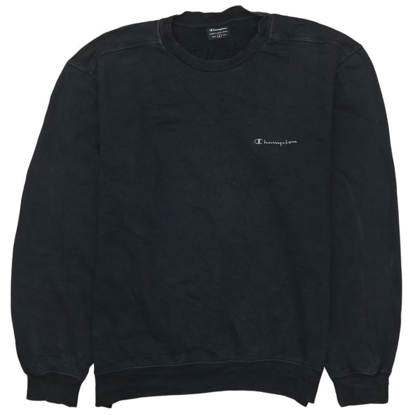 Vintage Champion 90's Heavyweight Crew Neck Sweatshirt Large Black