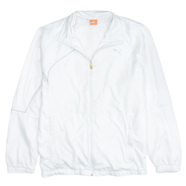 Puma 90's Vintage White Full Zip Windbreaker XXLarge 2XL Lightweight
