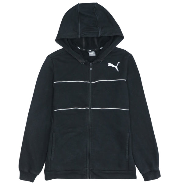 Puma Vintage 90's Black XLarge Sportswear Full Zip Hoodie Cotton
