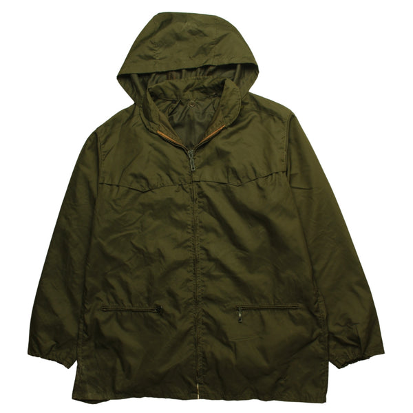 Active 90's Vintage Green Hooded Full Zip Windbreaker Men's XL