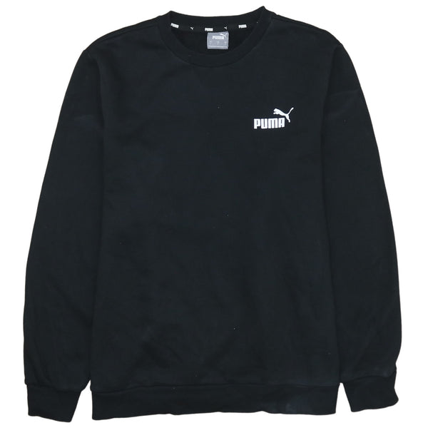 Puma 90's Vintage Heavyweight Black Crew Neck Sweatshirt Men's Large