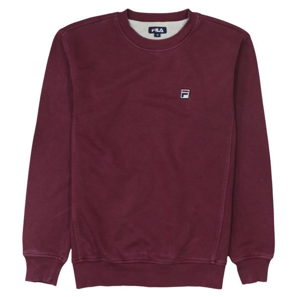 Fila 90's Lightweight Crew Neck Sweatshirt Medium Burgundy Red
