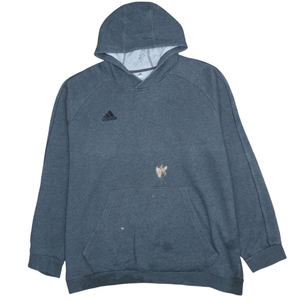 Adidas Vintage 90's Grey Pullover Hoodie XXLarge Drawstring Pockets