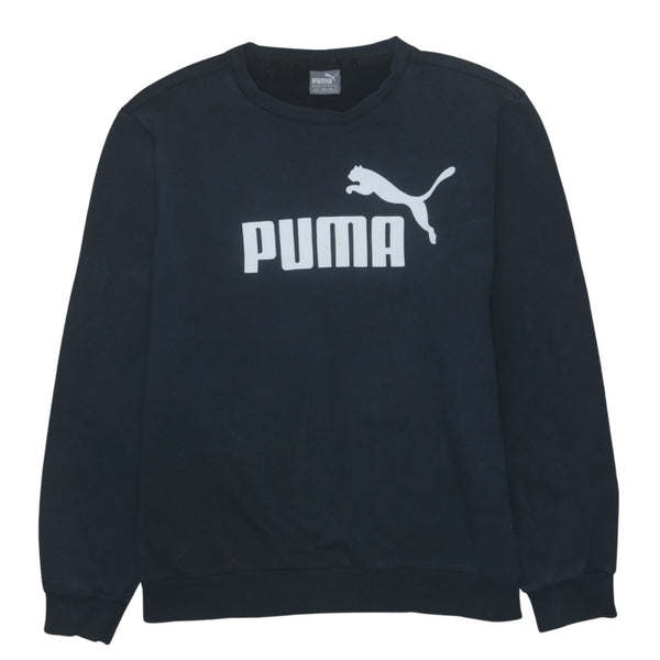 Puma 90's Spellout Crew Neck0 Sweatshirt Medium Black