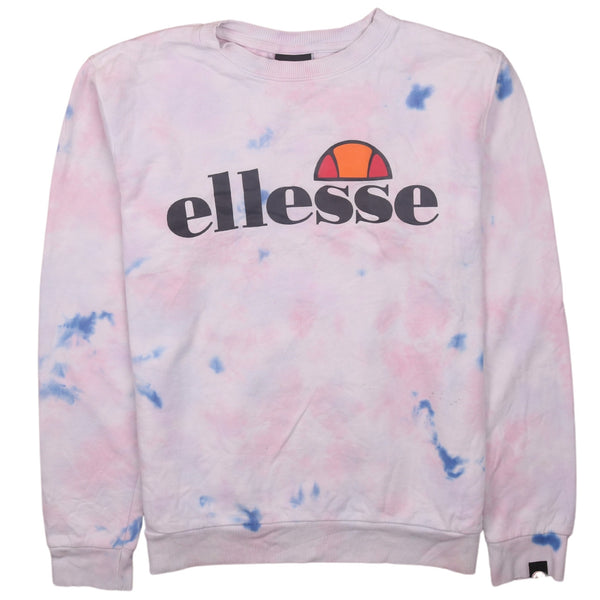 Ellesse 90's Pink Women’s Spellout Crew Neck Sweatshirt Large
