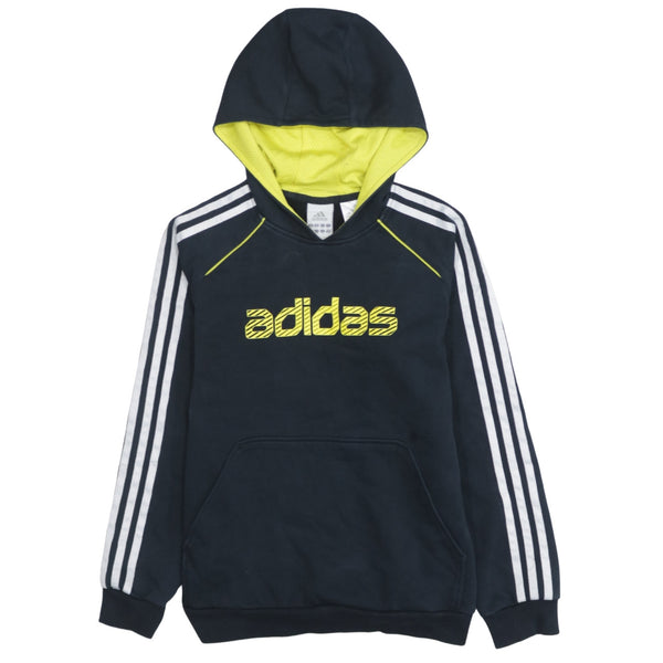 Adidas 90's Spellout Pullover Hoodie Large Black