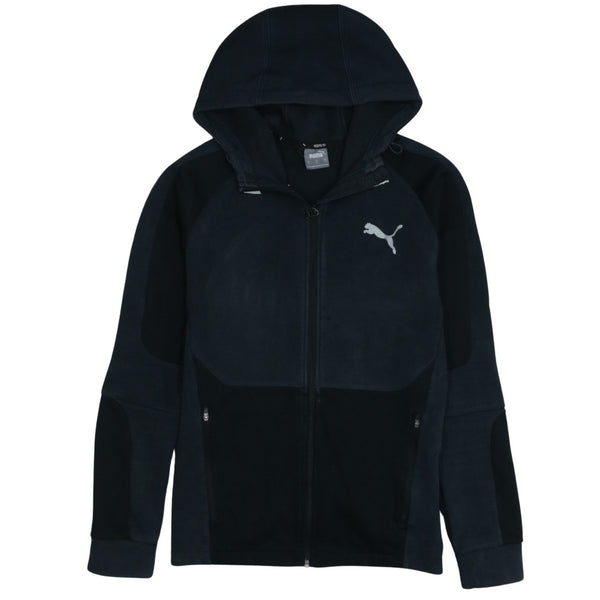 Puma 90's Black Men's Medium Lightweight Zip Hoodie Retro Style
