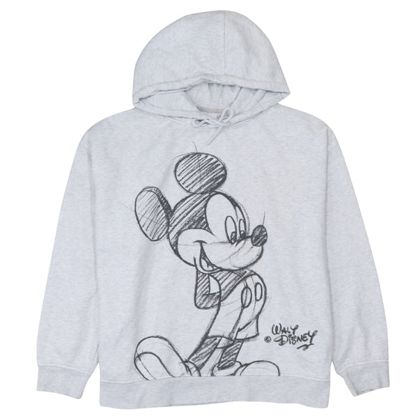 Disney 90's Mickey Mouse Pullover Hoodie XXLarge (2XL) Grey