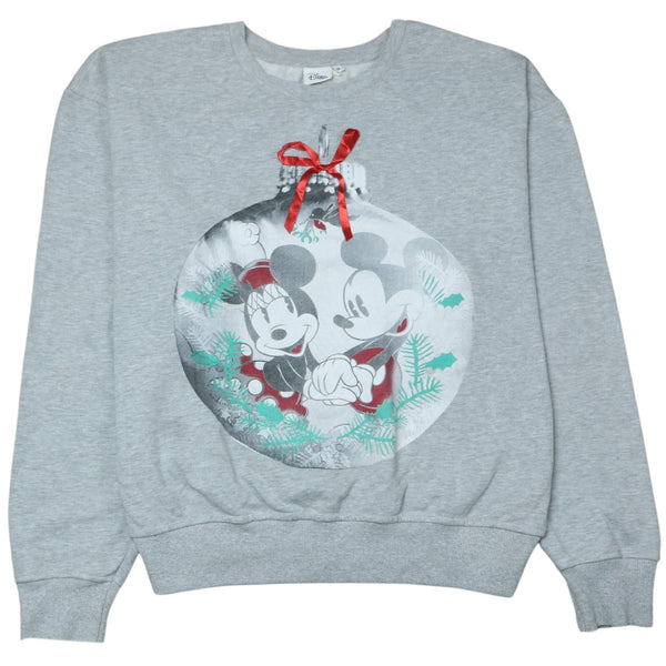 Vintage 90's Disney Mickey & Minnie Sweatshirt XXLarge Grey Unisex