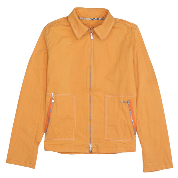 Burberry 90's Plain Full Zip Up Windbreaker XSmall  Orange