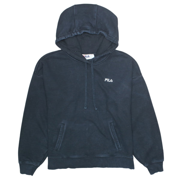 Fila 90's Lightweight Pullover Hoodie Men's Large Black