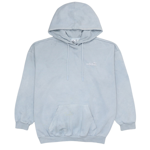 Adidas 90's Grey Pullover Hoodie XXL Drawstring Pockets Retro Style