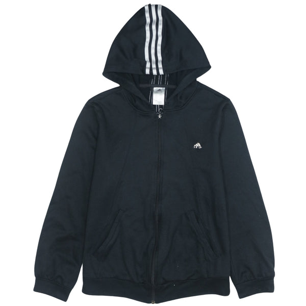 Adidas Vintage 90's Black Sportswear Hoodie - Medium Full Zip Up