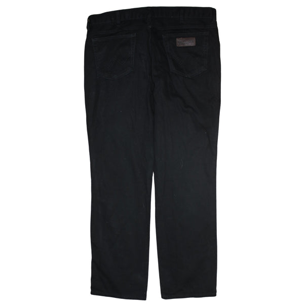 Wrangler 90's Flat Front Straight Leg Baggy Trousers / Pants 40 Black