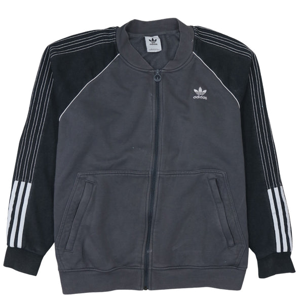 Adidas 90's Lightweight Full Zip Up Sweatshirt Large  Grey