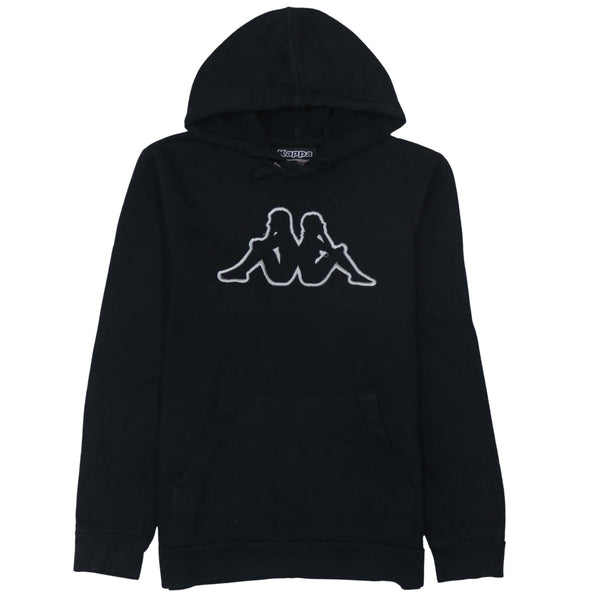 Kappa 90's Spellout Pullover Hoodie Medium Black