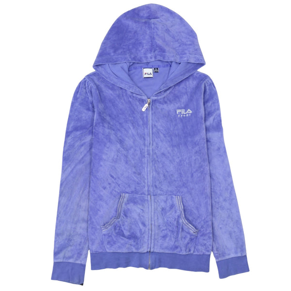 Fila 90's Lightweight Full Zip Up Hoodie XLarge Blue