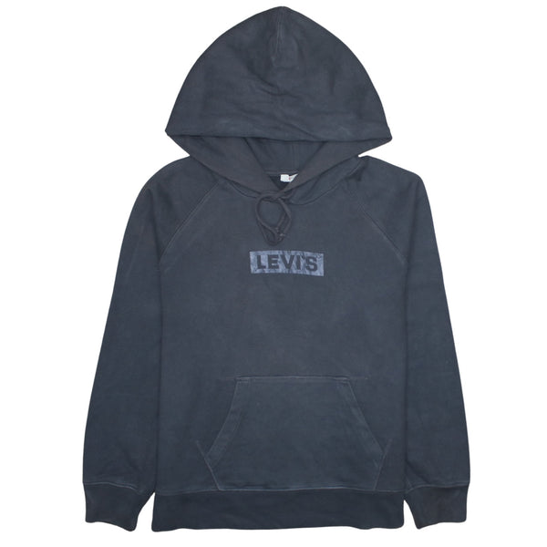 Levi's 90's Drawstring Pockets Pullover Hoodie Medium Black
