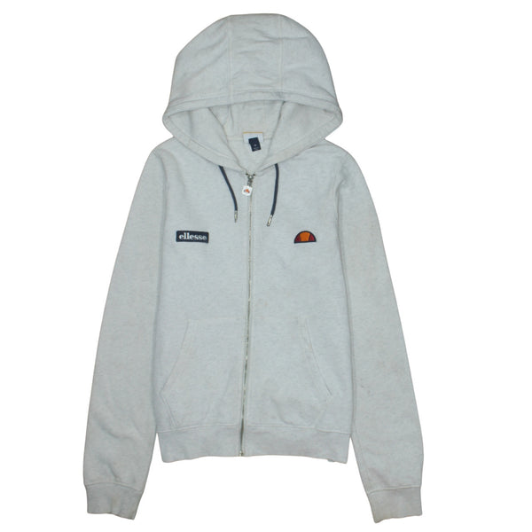 Ellesse 90's Lightweight Full Zip Up Hoodie Medium  Grey