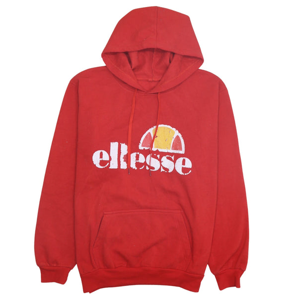 Ellesse 90's Spellout Pullover Hoodie XLarge  Red