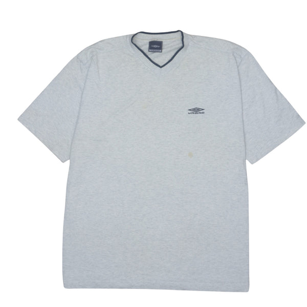 Umbro 90's Short Sleeves V Neck T Shirt XXLarge (2XL) Grey