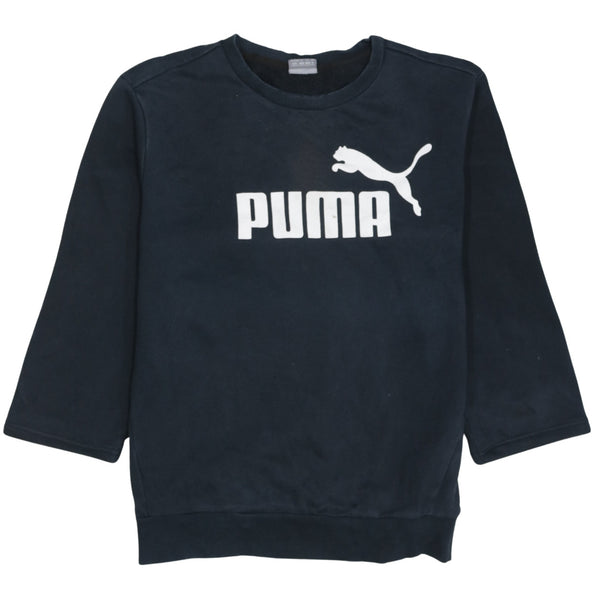 Puma 90's Spellout Crew Neck Sweatshirt Medium Black