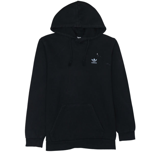 Adidas 90's Drawstring Pockets Pullover Hoodie Medium Black