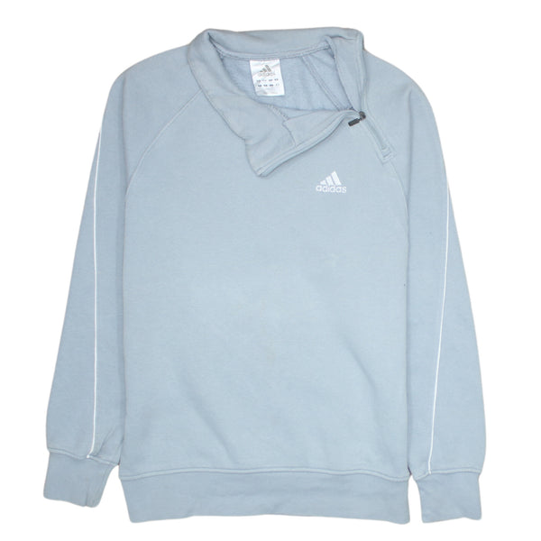 Adidas 90's Lightweight Quarter Zip Sweatshirt Small Grey