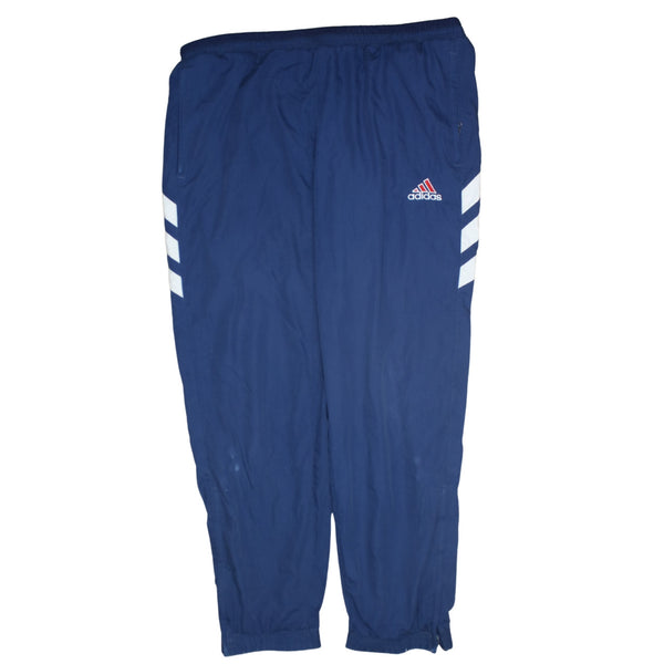 Adidas 90's Elasticated Waistband Drawstrings Casual Joggers / Sweatpants Large Blue